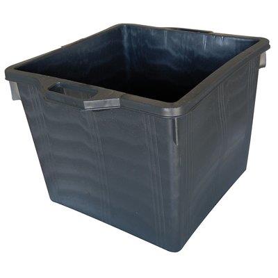 MASTELLONE QUADRATO NERO ICS - LDPE LT 60 CM 48X48 H.CM 37 + MANICI