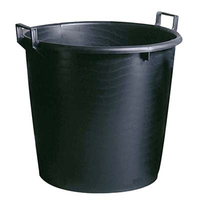 CASSA PORTA MACERIE - FONDO TONDO PE NERO CM 55 H.CM 41 LITRI 65