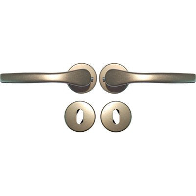 MANIGLIA GABRY ROSETTA FORO PATENT - ALLUMINIO BRONZATO Q8 CF=PZ 2