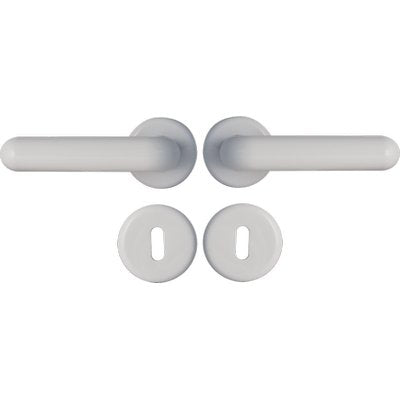 MANIGLIA KING ROSETTA FORO PATENT - RESINA BIANCA Q8 CF=PZ 2