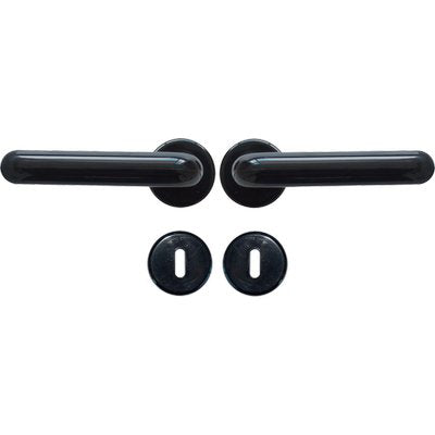 MANIGLIA KING ROSETTA FORO PATENT - RESINA NERA Q8 CF=PZ 2