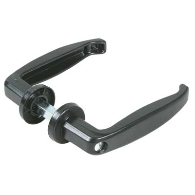 MANIGLIA PORTA METALLO 355 COMBI - ZAMA VERN NERA VITE IN TESTA MM 25/33 Q8