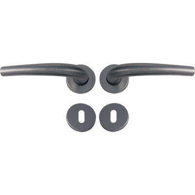 MANIGLIA TORINO CROMO ROSETTA FORO PATENT - ZAMA CROMO SATINATA + ROSETTA Q8 CF=PZ 2