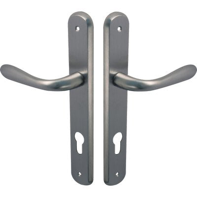 MANIGLIA GOCCIA CROMO PLACCA FORO SAGOMATO - ZAMA CROMO SATINATA Q8 I.MM 90 CF=PZ 2