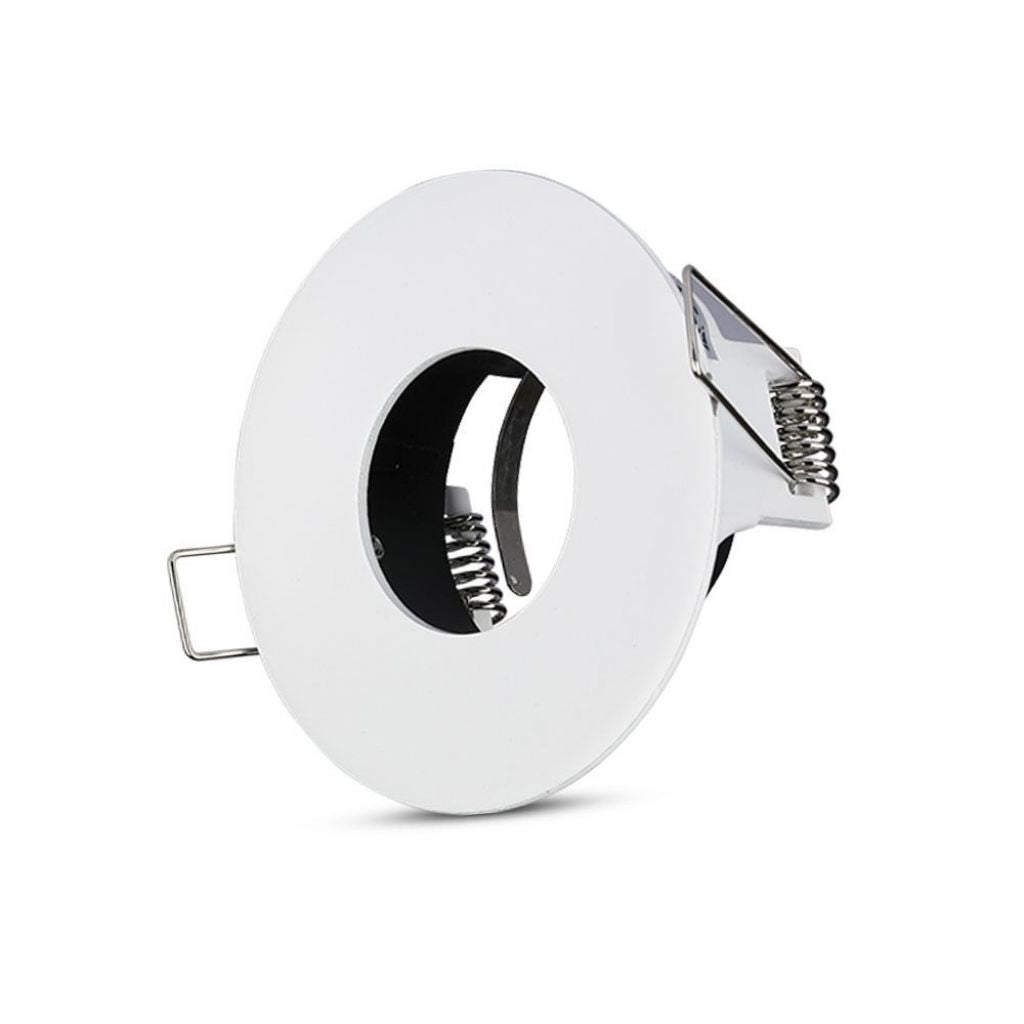 GU10 Fitting Matt Round White