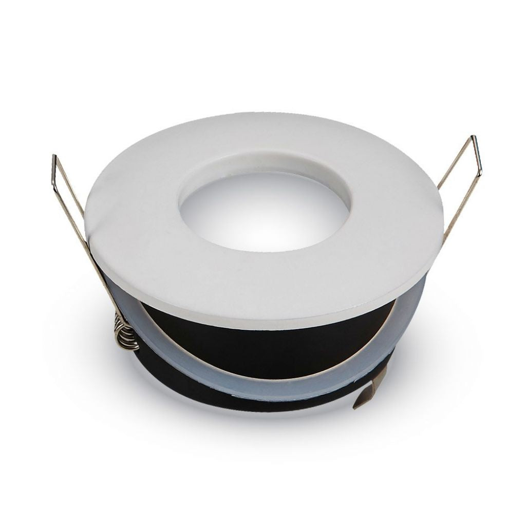 GU10 Fitting Matt Round D:84 White