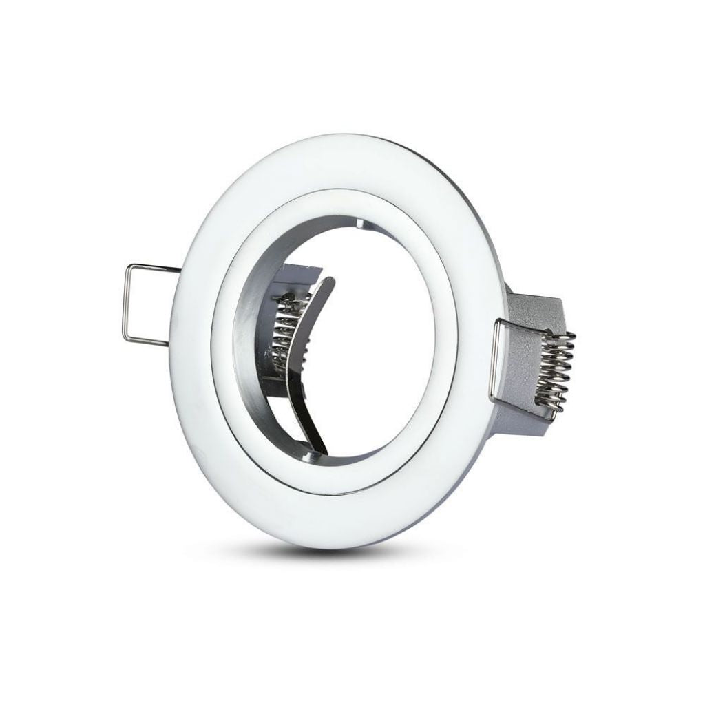 GU10 Fitting Round Silver Grey
