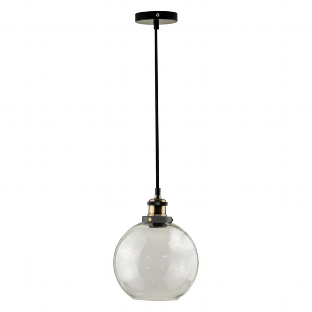 Vintage Glass Pendant Light Transparent D:200