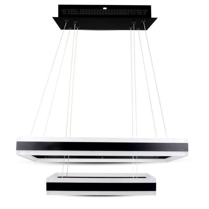 100W Soft Light Chandelier Dimmable Black 3000K