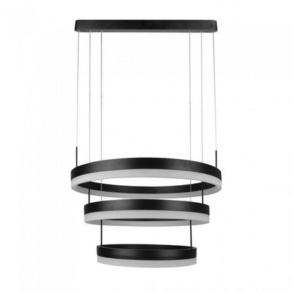 92W Soft Light Chandelier Dimmable Black 3000K