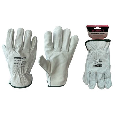GUANTO DRIVER FIORE BOVINO WORKIT - BIANCO 11