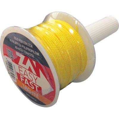 FILO EDILIZIA GIALLO FLUO + RIAVVOLGITORE - PPL MT 100