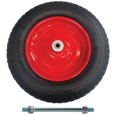 RUOTA PNEUMATICA X CARRIOLA BPA WORKIT - 3.50X8" DISCO METALLO ASSE MM 12X170 + PFU