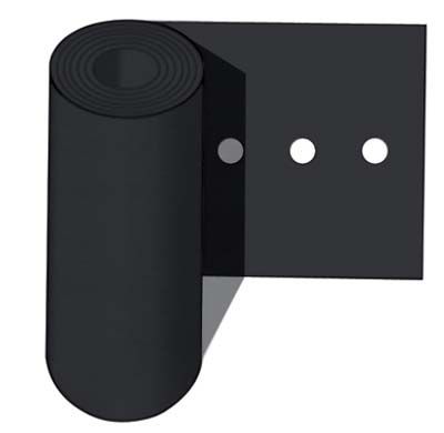 FOGLIA POLIETILENE NERA FORO SINGOLO SELF - MM 0,05 PASSO CM 30 H.CM 120 L.MT  30 CA