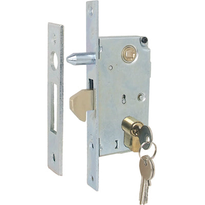 SERRATURA CANCELLO INFILARE A GANCIO 447S IBFM - B.Q ZINC F.MM 25 C.SAGOM M1+Q8 E.MM 30