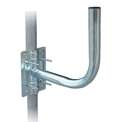 SUPPORTO X ANTENNA A PARABOLA - ACCIAIO ZINCATO PIASTRA CM 14X12,5 CM 24X25