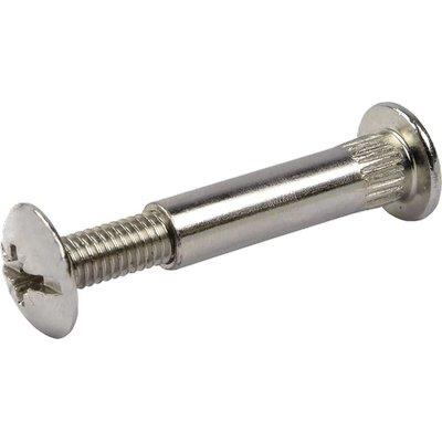 VITE GIUNZIONE MOBILI CANNOCCHIALE ACCIAIO - NICHELATO MM 8 VITE M 6 MM 31/46