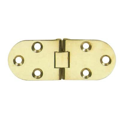 CERNIERA A BISCOTTO + FERMO - OTTONE LUCIDO MM 80X30