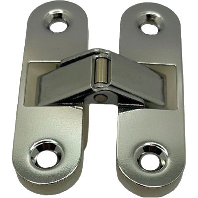 CERNIERE OVALI INVISIBILI - CROMO LUCIDO +NYLON BIANCO MM 89X25