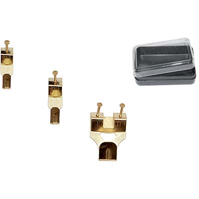 GANCIO QUADRO A X SINGOLO PRONTY - FERRO OTTONATO CF=PZ 6 N°2