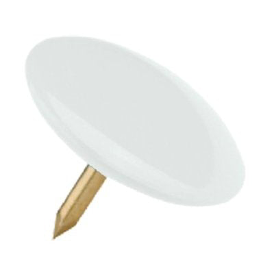 PUNTINA DISEGNO - OTTONATA TESTA PLASTICA BIANCO CF=PZ 70