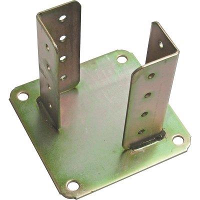 SUPPORTO GAZEBO QUADRO A PAVIMENTO 840 - ZINCATO GIALLO S.MM 4,0 MM  70X 70