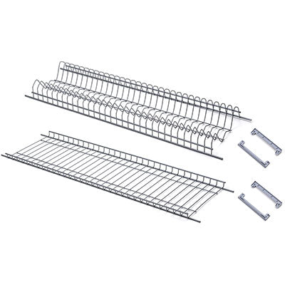 SCOLAPIATTI SCOLABICCHIERI VERNICIATO GRIGIO - SUPP LATERALI PLT L.CM 76