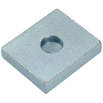 PIASTRA PERNO INFERIORE A SALDARE 349 COMBI - ZINCATA MM 60X60 F.MM 20,5 S.MM 15