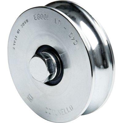 RUOTA CANCELLO A FISSARE GOLA TONDA 315 COMUNELLO - ZINCATA + DOPPIO CUSCINETTO GOLA MM 16 MM 200