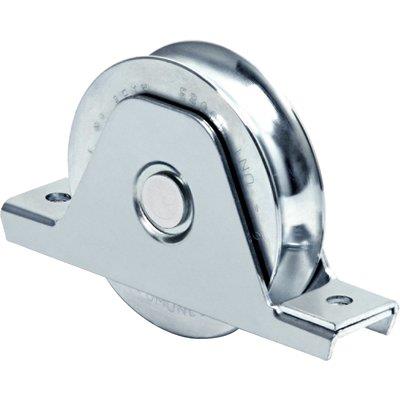 RUOTA CANCELLO A SALDARE GOLA TONDA 337 COMUNELLO - ZINCATA SUPPORTO INTERNO + CUSCINETTO MM  80