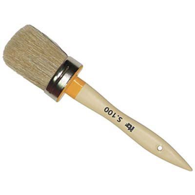 PENNELLO OVALINO MANICO PLASTICA VUOTO 100 ITR - SETOLA BIONDA N°XMM  2X44
