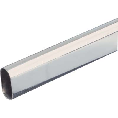 TUBO ARMADIO OVALE CROMATO - ACCIAIO SALDATO MM 30X15 MT 3