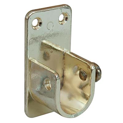 REGGITUBO ARMADIO OVALE LATERALE - ZAMA OTTONE LUCIDO TUBO MM 30X15