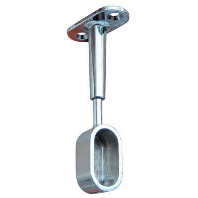 REGGITUBO ARMADIO OVALE REGOLABILE FINALE - ZAMA CROMATO H.MM 68/95 TUBO MM 30X15