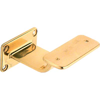 SUPPORTO X CORRIMANO BASE RETTANGOLARE - OTTONE LUCIDO