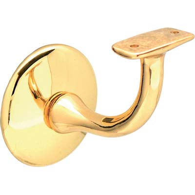 SUPPORTO X CORRIMANO BASE TONDA - OTTONE LUCIDO