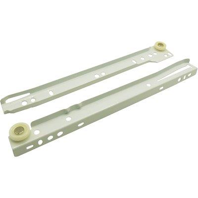 GUIDA CASSETTO SFILABILE - + RUOTE TEFLON KG 25 CM  40 BIANCO CF=PZ 2