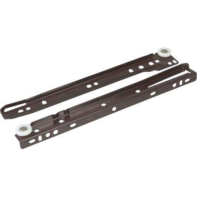 GUIDA CASSETTO SFILABILE - + RUOTE TEFLON KG 25 CM  40 MARRONE CF=PZ 2