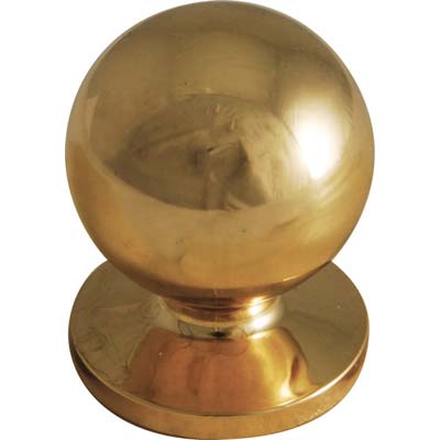 POMOLO OTTONE TORNITO SFERICO - LUCIDO MM 20X25