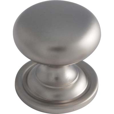 POMOLO OTTONE TORNITO SFERA PIANA 2460 - CROMO SATINATO MM 25X30