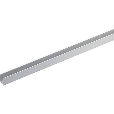 PROFILO CANALINA SINGOLA ARCANSAS - ALLUM ARGENTO S.MM 1,0 MM  8X8 H.CM 100