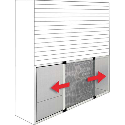 ZANZARIERA FINESTRA ESTENSIBILE EFFE - ALLUM AVORIO FIBRA VETRO/PVC CM 100/192 H.CM 75