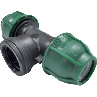 TEE A COMPRESSIONE FILETTO FEMMINA PN10 - MM 20X1/2F