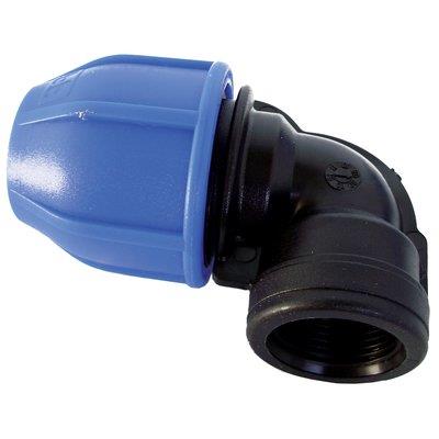 GOMITO A COMPRESSIONE FILETTO FEMMINA PN16 - MM 25X1/2F
