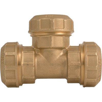 TEE A COMPRESSIONE PN25 730 ITAP - OTTONE MM 25X25X25