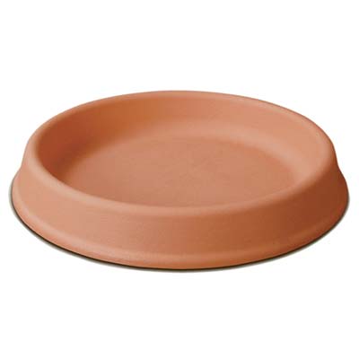 SOTTOVASO TONDO POTTERY COLLECTION GDM - RESINA TERRACOTTA CM 30,5 H.CM 4,7 X VASO CM 35
