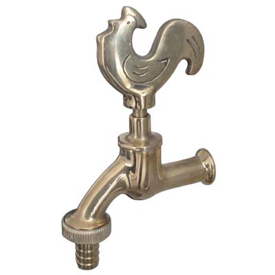 RUBINETTO ARTISTICO A VITE GALLO STARS - OTTONE 1/2M MM 25