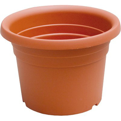 VASO CILINDRICO DAHLIA ICS - PP TERRACOTTA CM 30 H.CM 21
