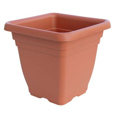 VASO QUADRO LAURUS ICS - PP TERRACOTTA CM 30X30 H.CM 28
