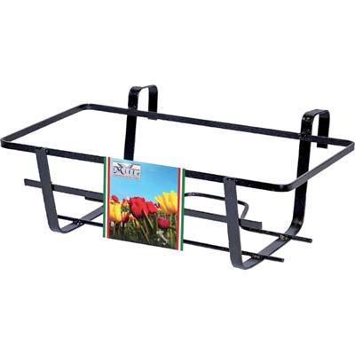 BALCONIERA GERANIO FISSA - FERRO BATTUTO VERN NERO CM 60X28 H.CM 18
